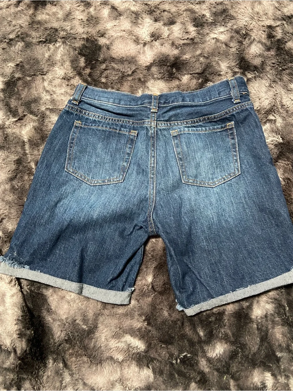 The Children's Place Dark Blue Distressed Roll Cuff Denim Shorts